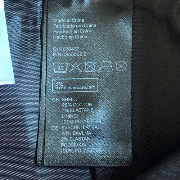 H&M Flare Mini Skirt Pattern Denim With Front Zipper Women 2 Lined - Picture 9 of 15